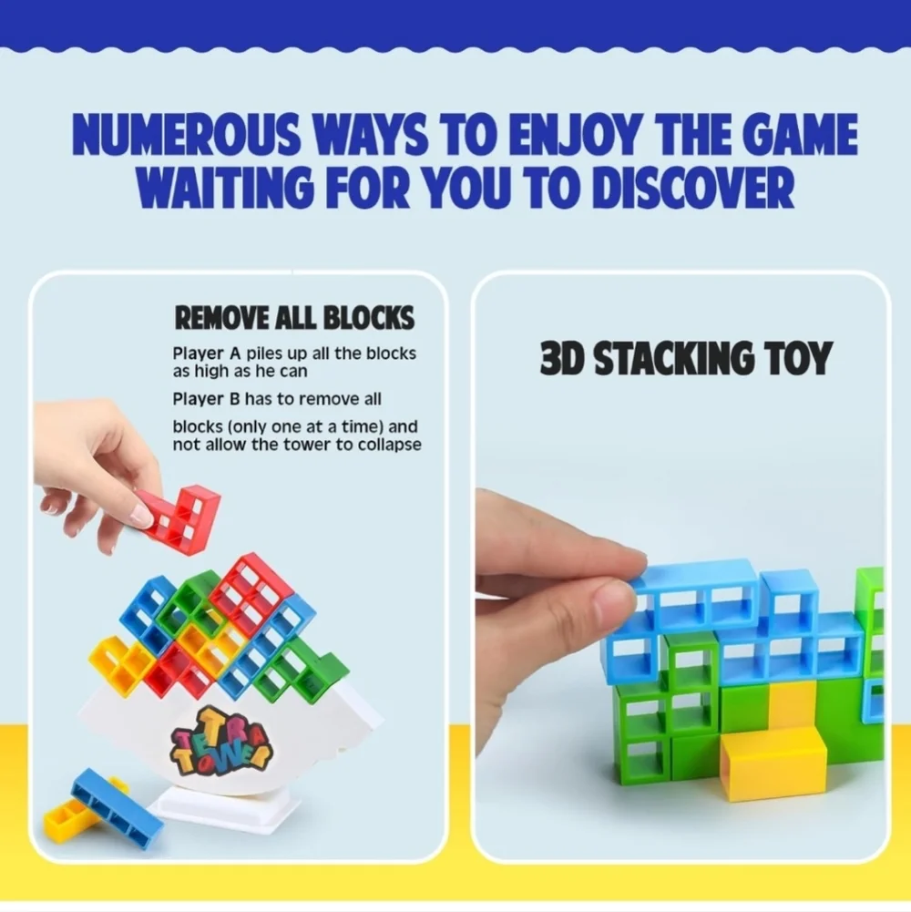 48 PCS Tetra Tower Game-Stacking Game